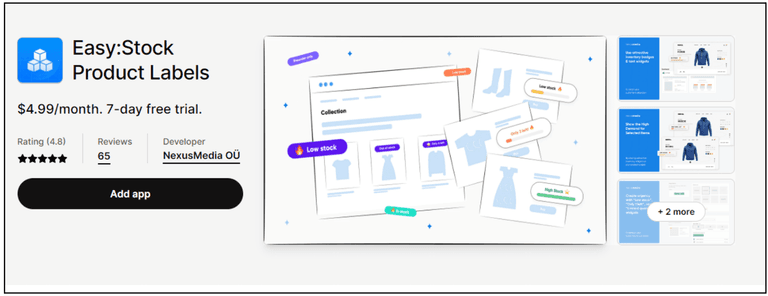 Easy Stock Product Labels